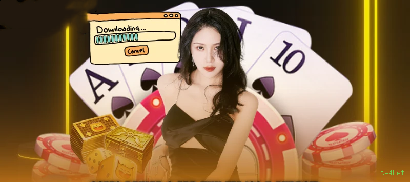Imagem promocional do cassino online da t44bet mostrando jogos ao vivo